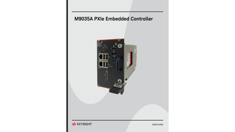 M9035A PXIe Embedded Controller User Guide